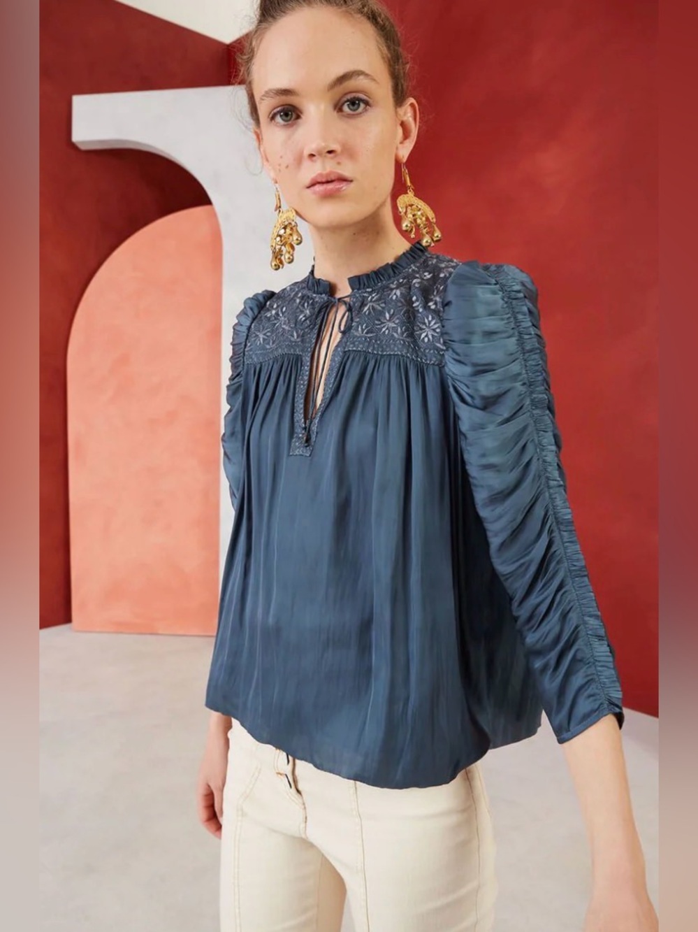 ULLA JOHNSON - Lissa Blouse Slate